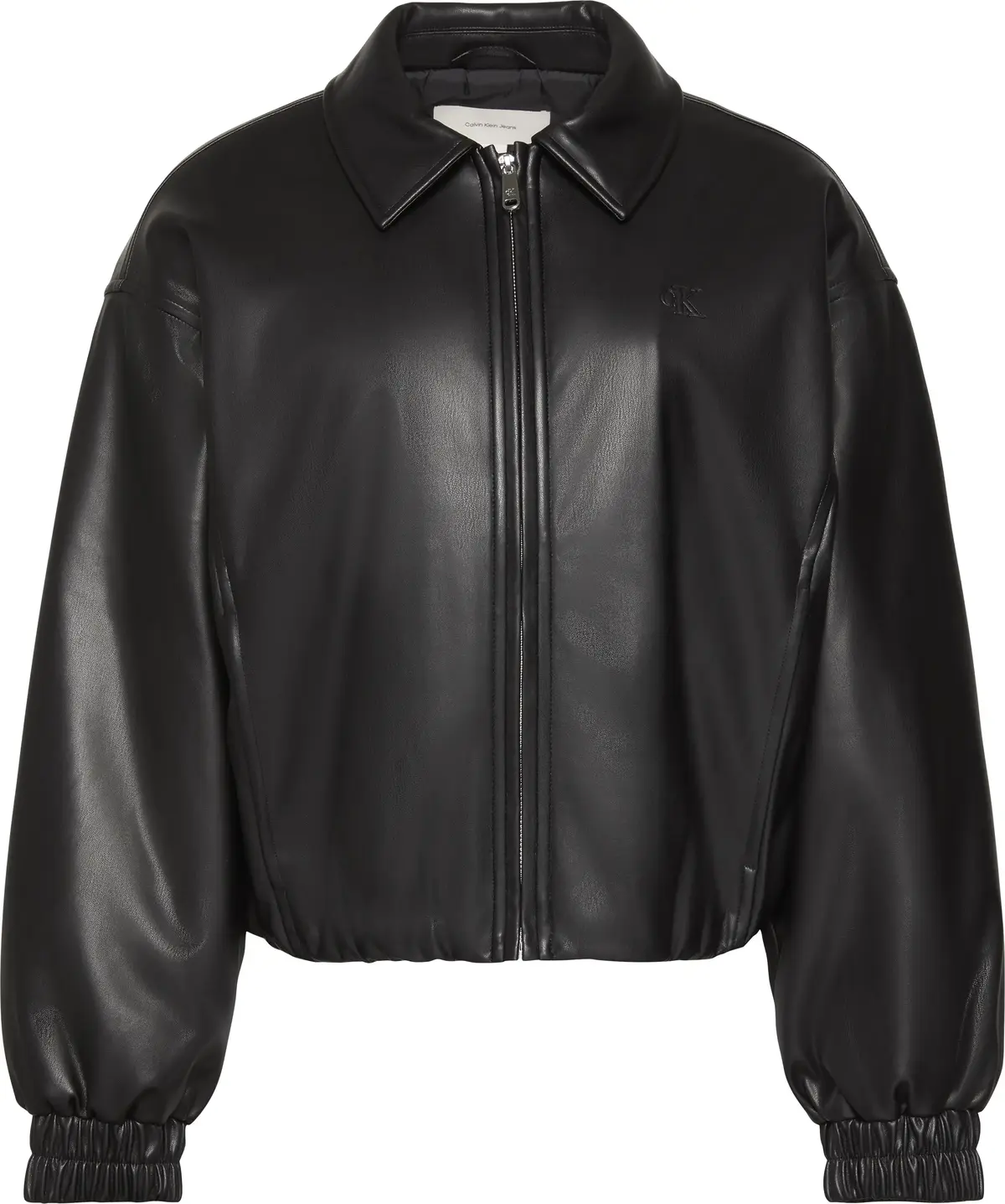Calvin Klein FAUX LEATHER INSULATED BOMBER Kadın Siyah Ceket