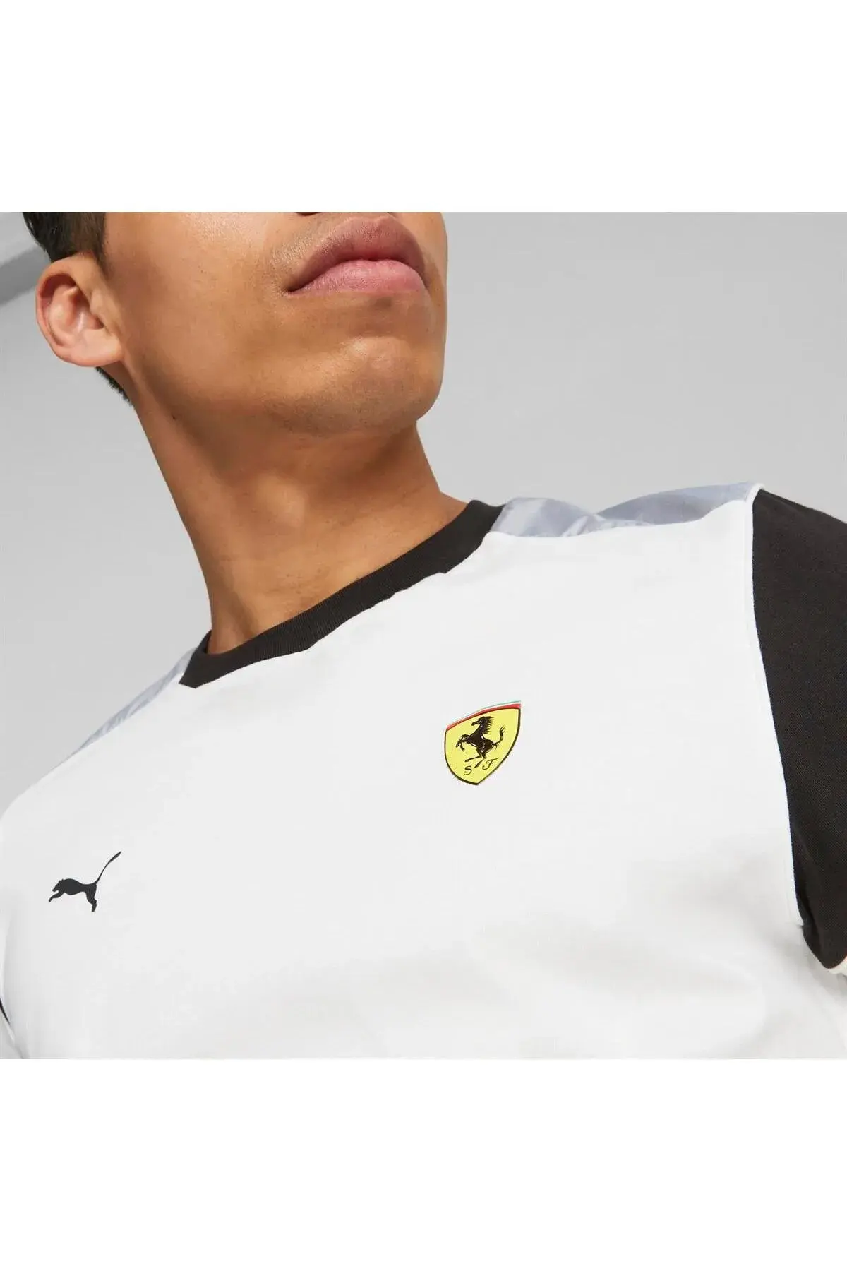 Puma Ferrari Race MT7 Tee Beyaz Erkek T-Shirt