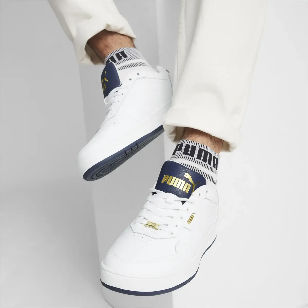 Puma Court Classic Lux Beyaz Erkek Günlük Spor Ayakkabı