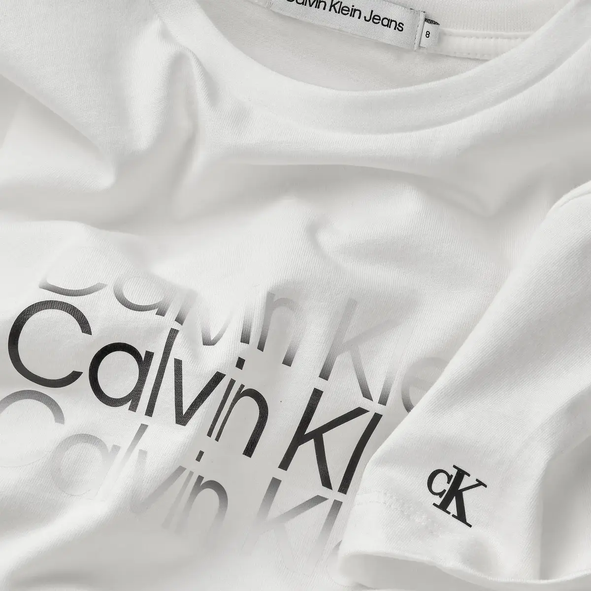 Calvin Klein INST. CUT OFF LOGO Erkek Beyaz T-Shirt