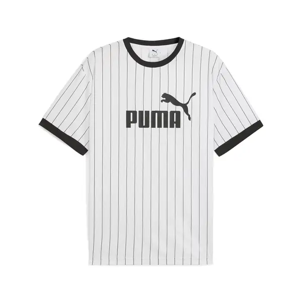 Puma ESS Striped Jersey Beyaz Erkek Forma