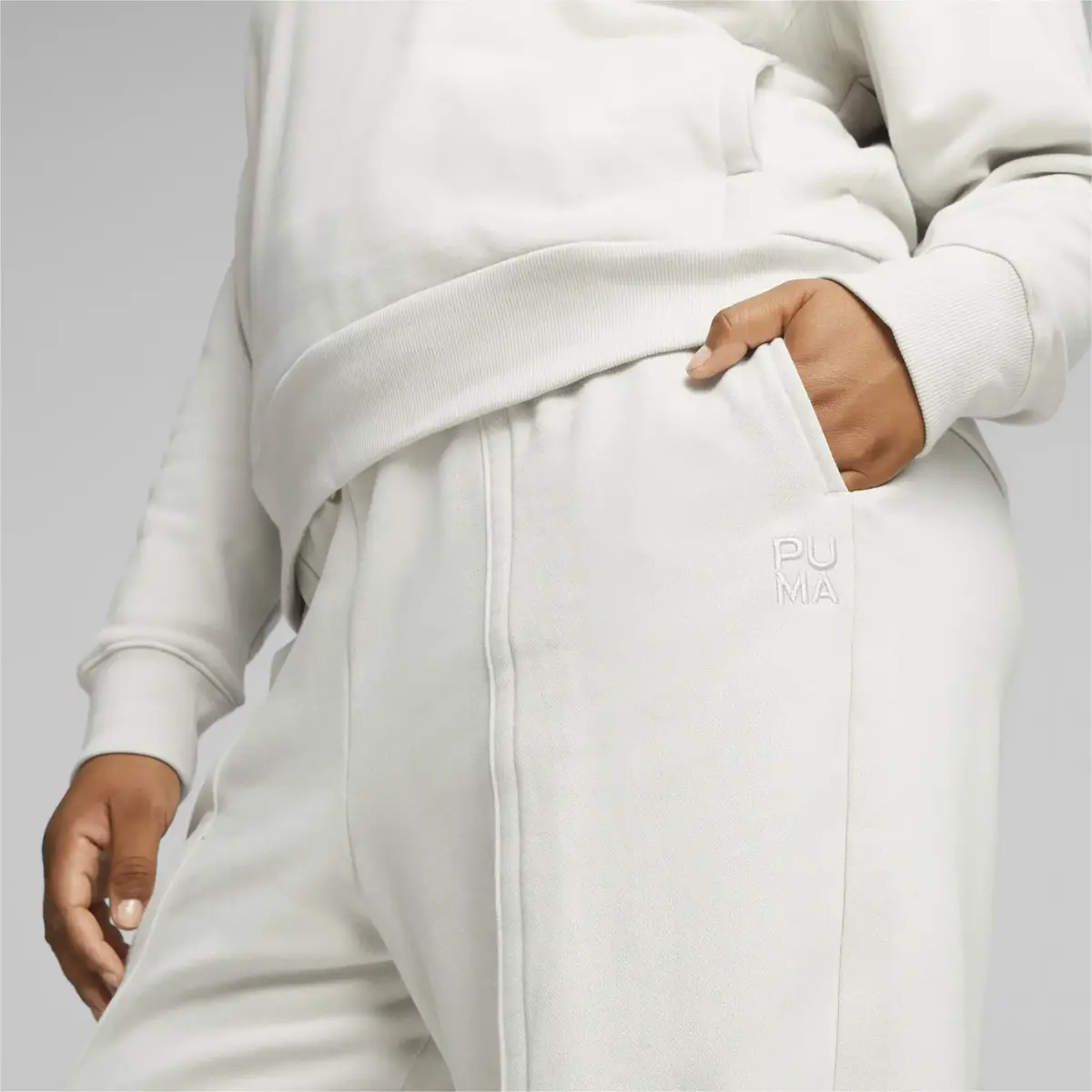 Puma INFUSE Sweatpants Gri Kadın Eşofman Altı