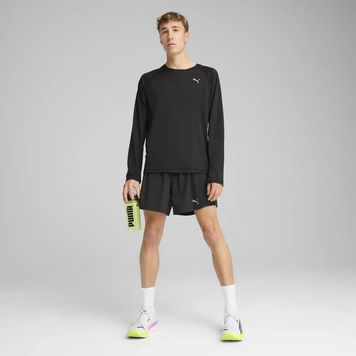 Puma M RUN VELOCITY LONG SLEEVE (POLY) Siyah Erkek Ceket