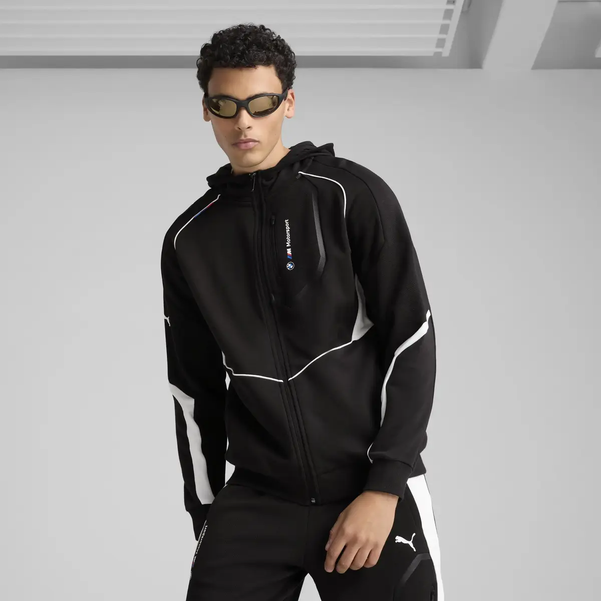 PUMA BMW MMS HOODED SWEAT JACKET Siyah Erkek Ceket