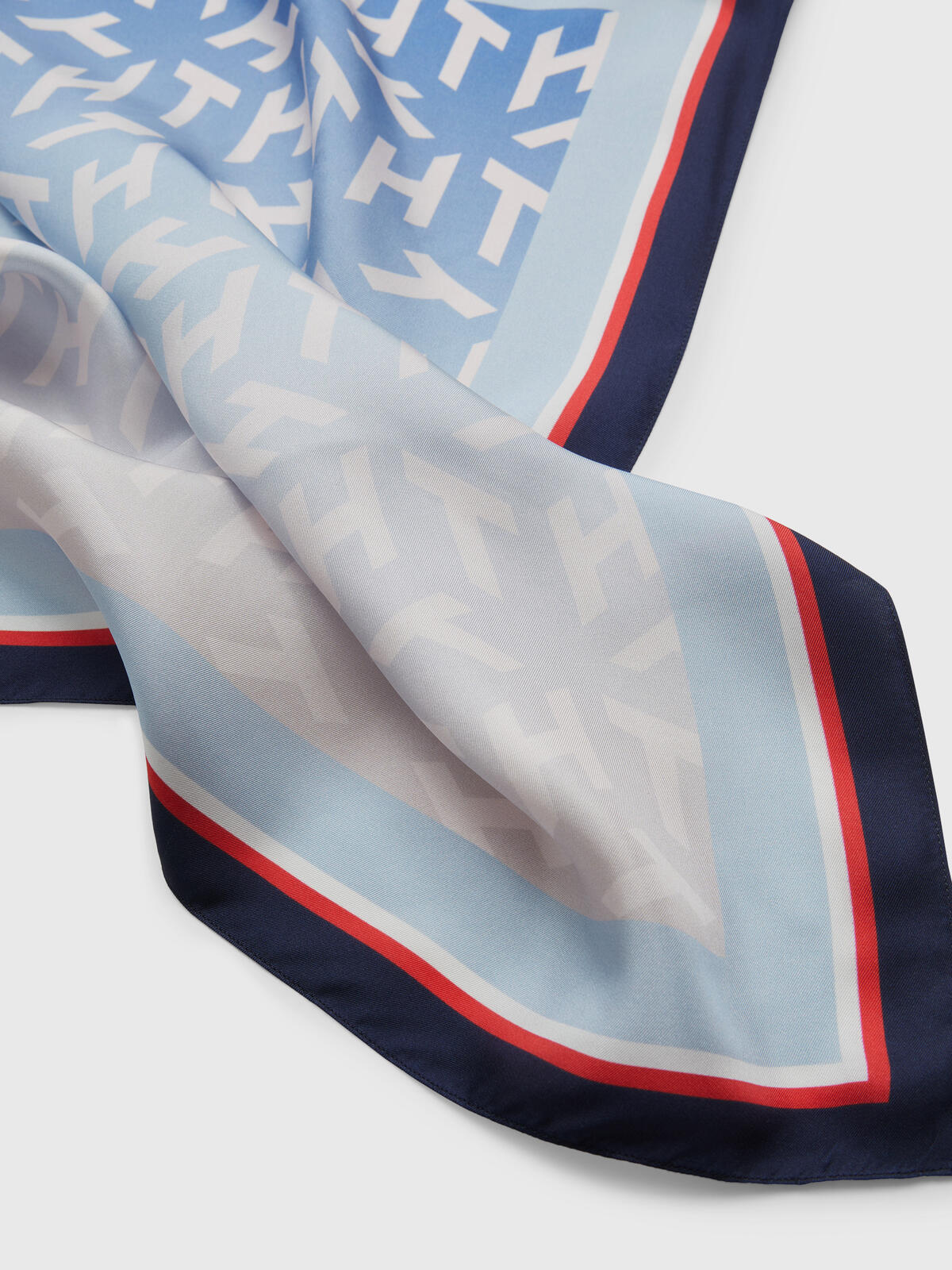 Tommy Hilfiger ICONIC POP SILK BAND Kadın Mavi Eşarp