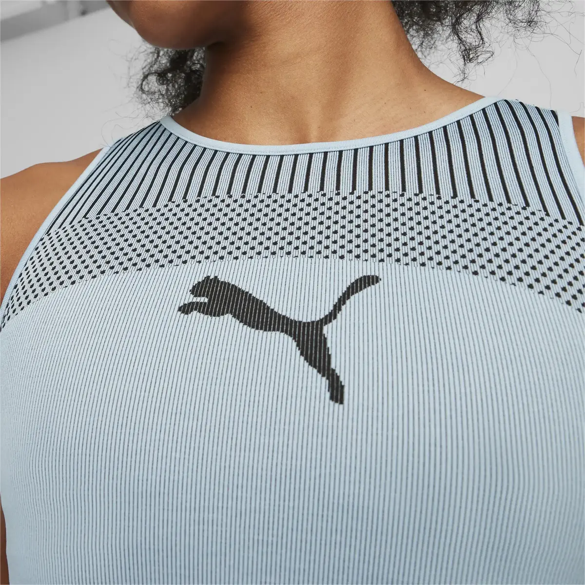 Puma DARE TO Crop Top Mavi Kadın T-Shirt