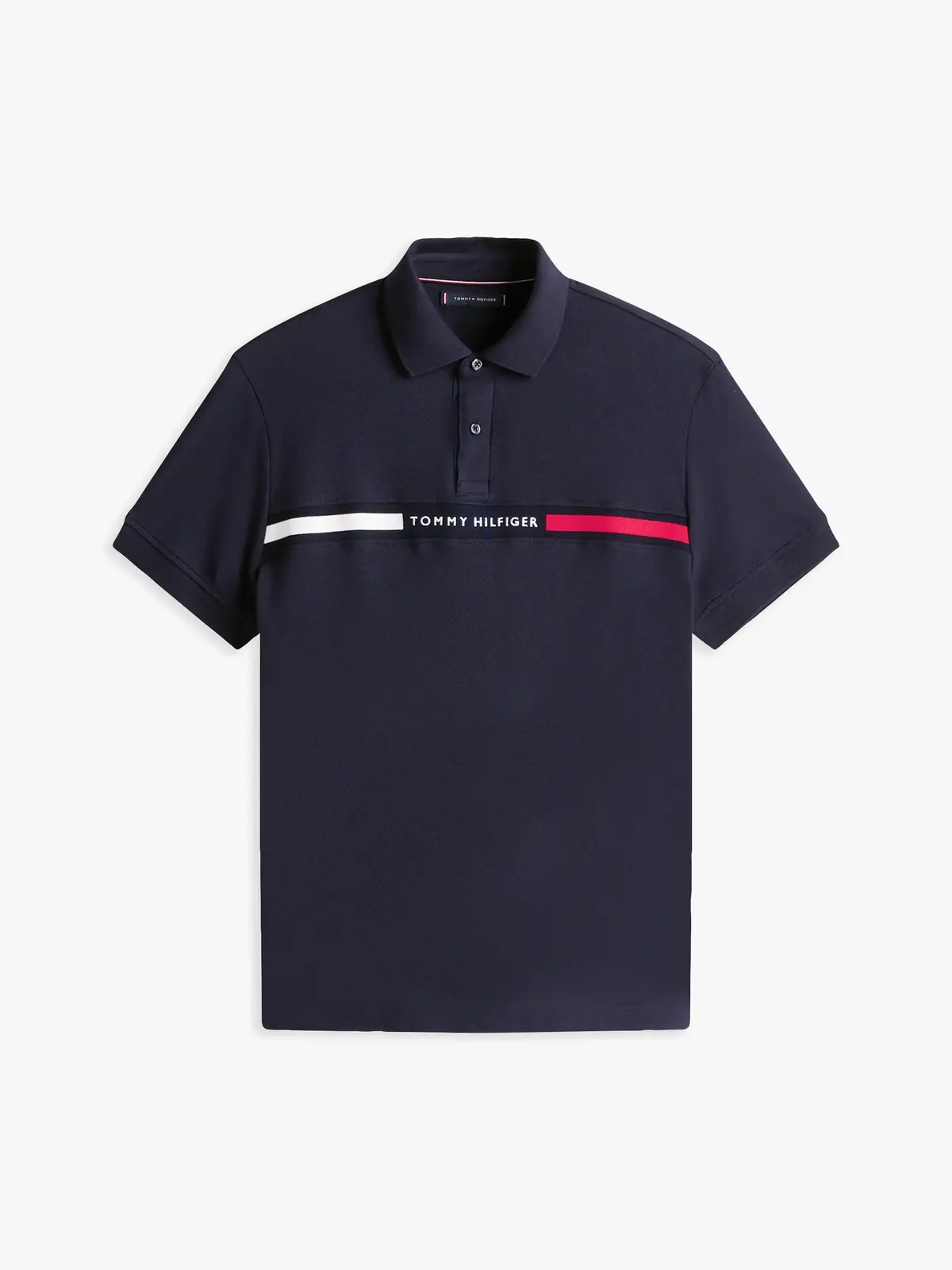Tommy Hilfiger HILFIGER CHEST INSER, DW5 Siyah Erkek T-Shirt & Polo