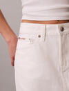Calvin Klein 90S MINI SKIRT CHALK, ASN, 25 Beyaz Kadın Kot Etek