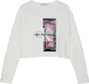 Calvin Klein POLAROID GRAPHIC T-S Kadın Beyaz T-Shirt