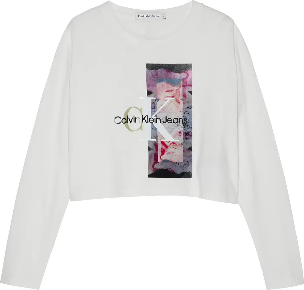 Calvin Klein POLAROID GRAPHIC T-S Kadın Beyaz T-Shirt