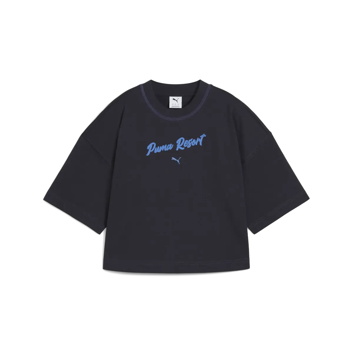 PUMA PREMIUM ESS Graphic Tee Lacivert Kadın T-Shirt