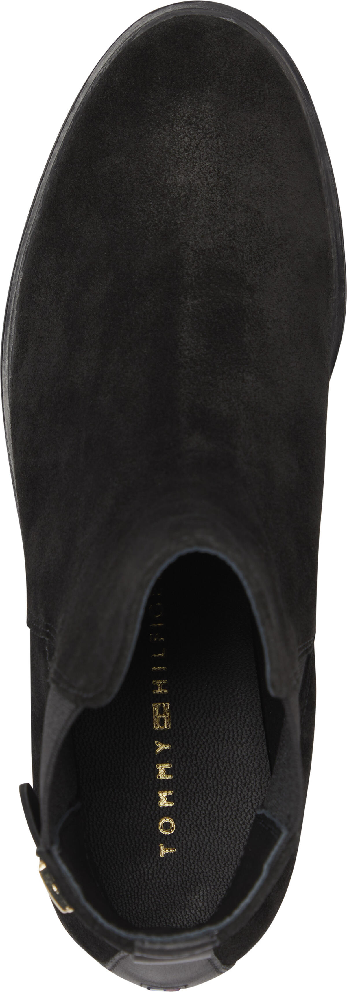 Tommy Hilfiger TH SUEDE FLAT BOOT Kadın Siyah Bot