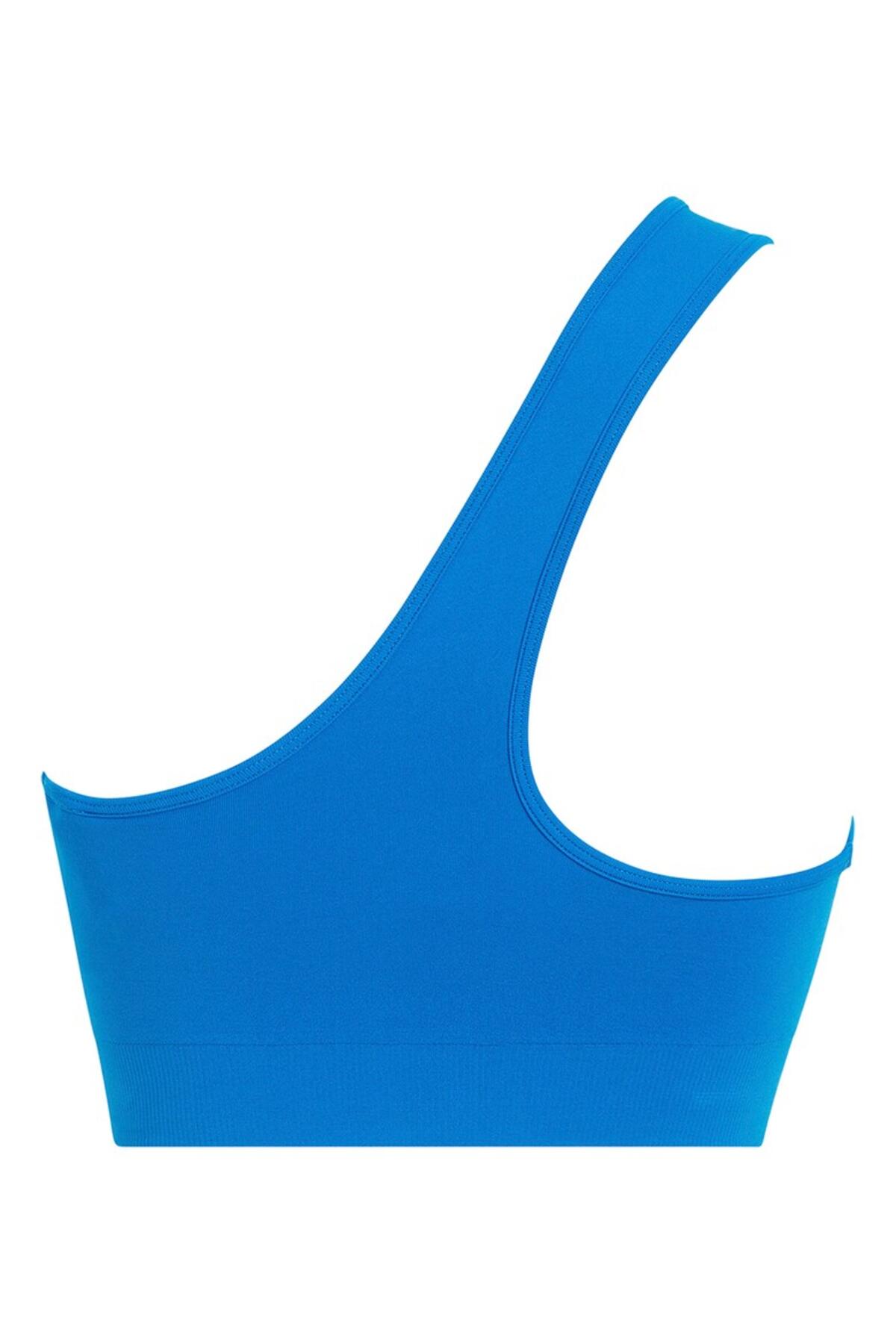 Calvin Klein ONE SHOULDER BRALET Mavi Kadın Bikini Üstü