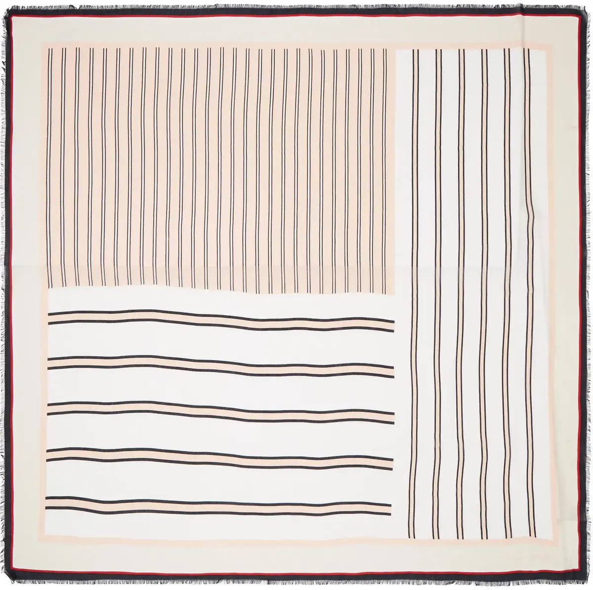 Tommy Hilfiger ICONIC SOFT SQUARE C Kadın Beyaz Atkı