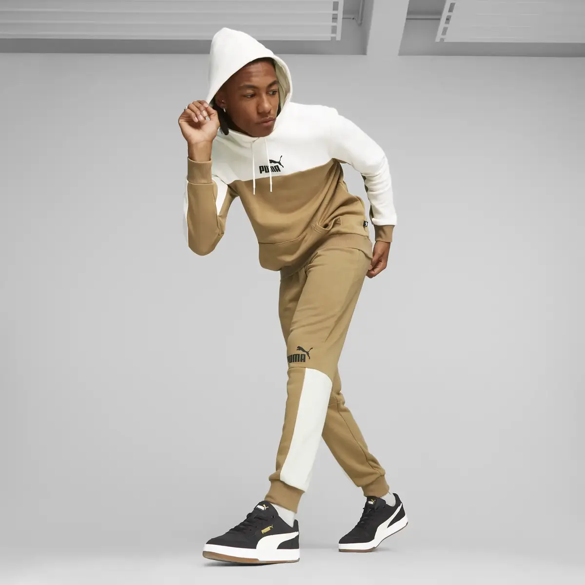 Puma ESS+ Block Sweatpants Bej Erkek Eşofman Altı