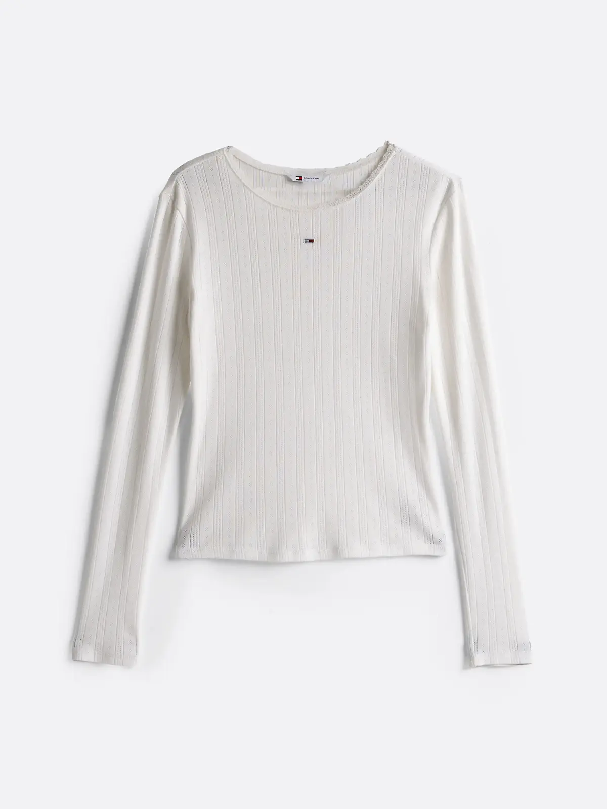 Tommy Hilfiger TJW SLIM POINTELLE R Kadın Beyaz Sweatshirt