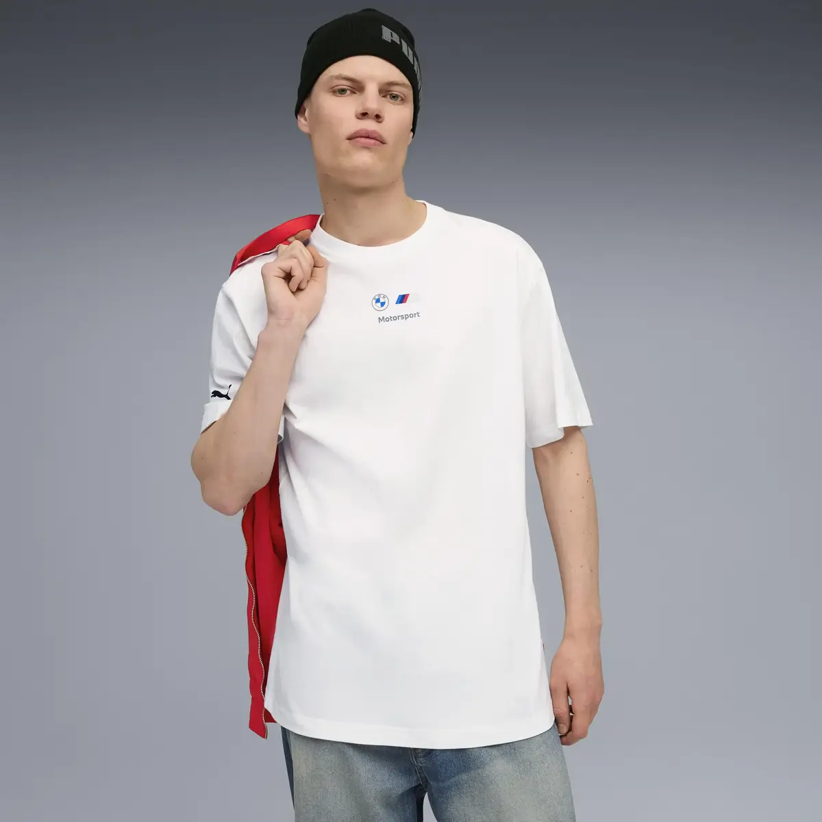 Puma BMW MMS Car Graphic Tee 2 Beyaz Erkek T-Shirt