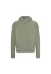 Calvin Klein TRAVEL FULL ZIP Yeşil Erkek Kapüşonlu Sweatshirt