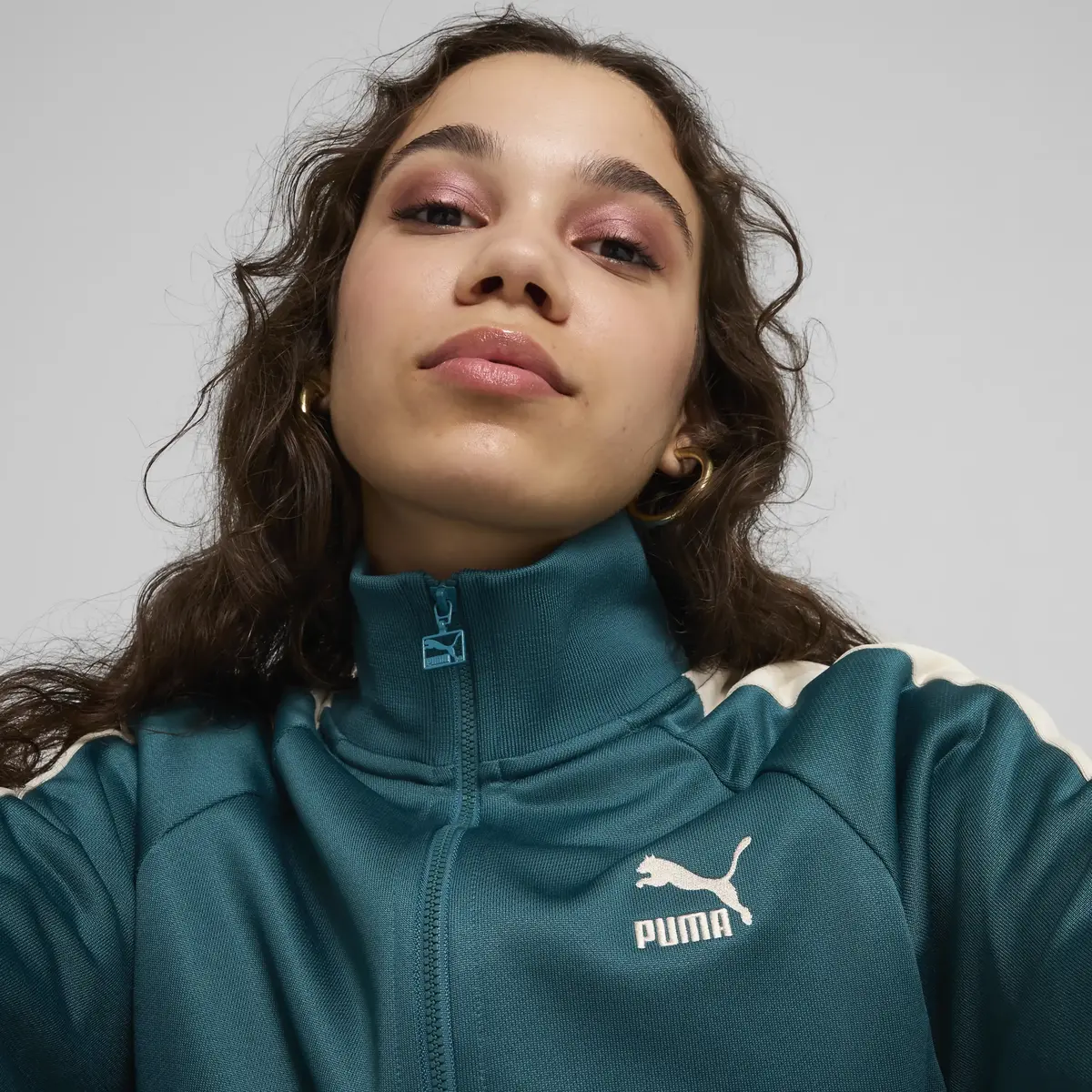 Puma ICONIC T7 Track Jacket Yeşil Kadın Sweatshirt