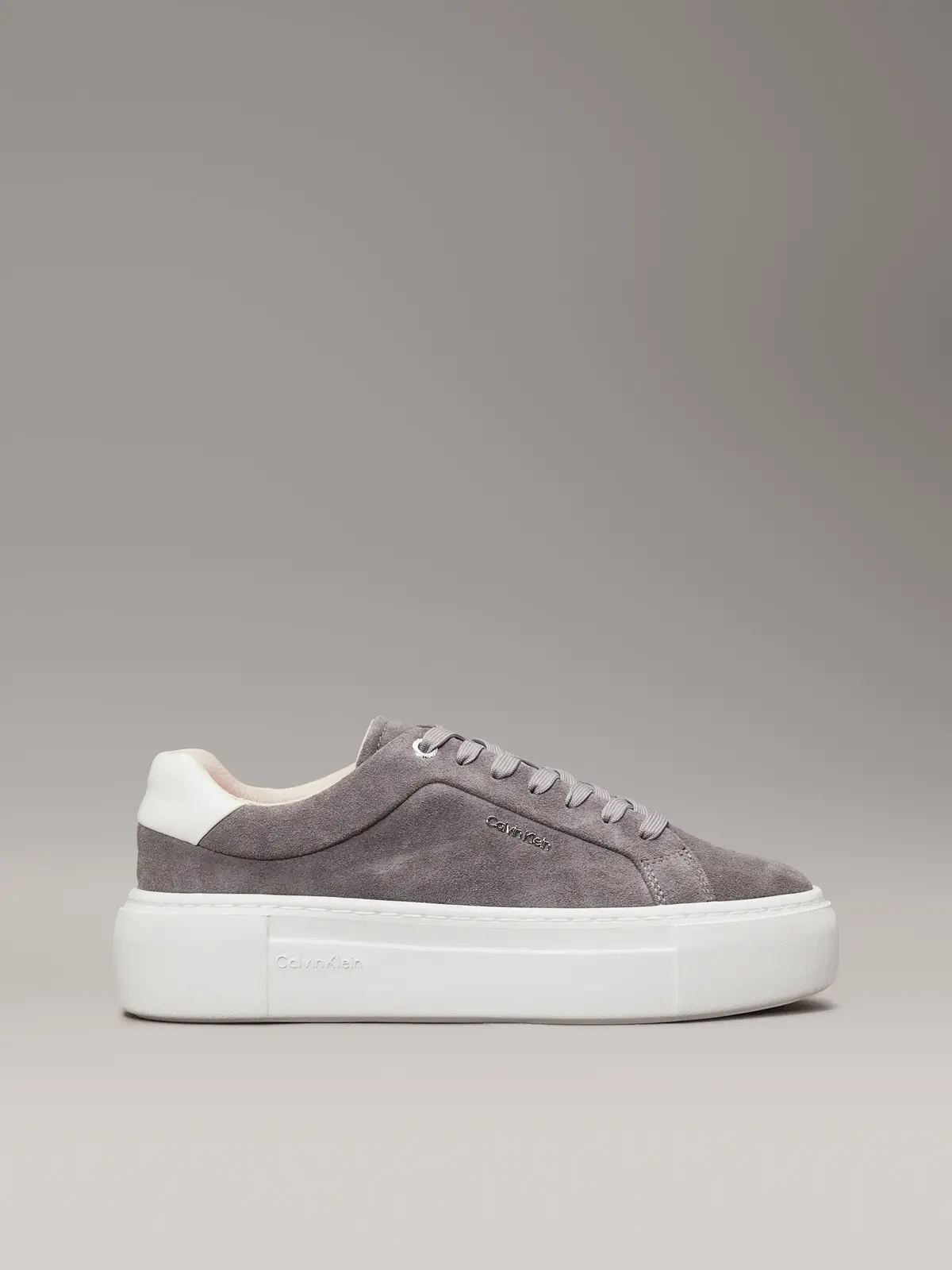 Calvin Klein FLATFORM CUP LACE UP, 0IW Gri Kadın Spor Ayakkabı & Sneaker
