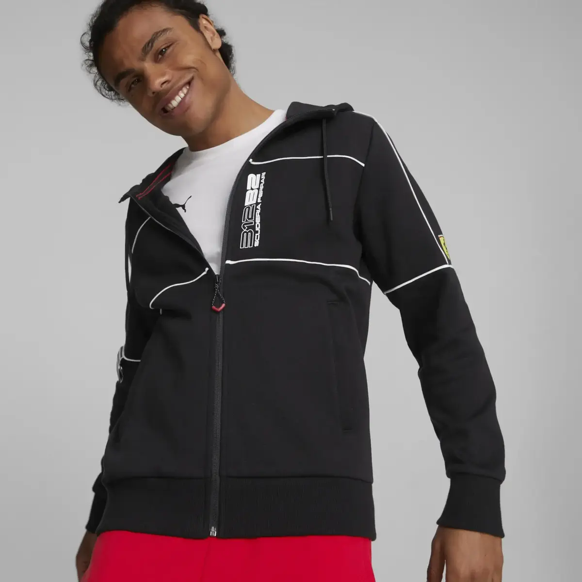 Puma Ferrari Race Hdd Sweat Jkt Siyah Erkek Fermuarlı Hoodie