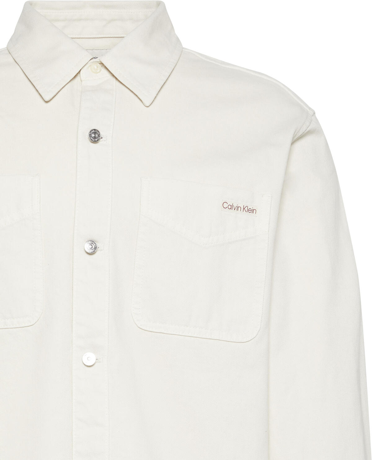 Calvin Klein 90S WASHED BONE OVERSHIRT Beyaz Erkek Gömlek