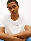 Tommy Hilfiger TJM RLX LINEAR LOGO, YBL Beyaz Erkek T-Shirt