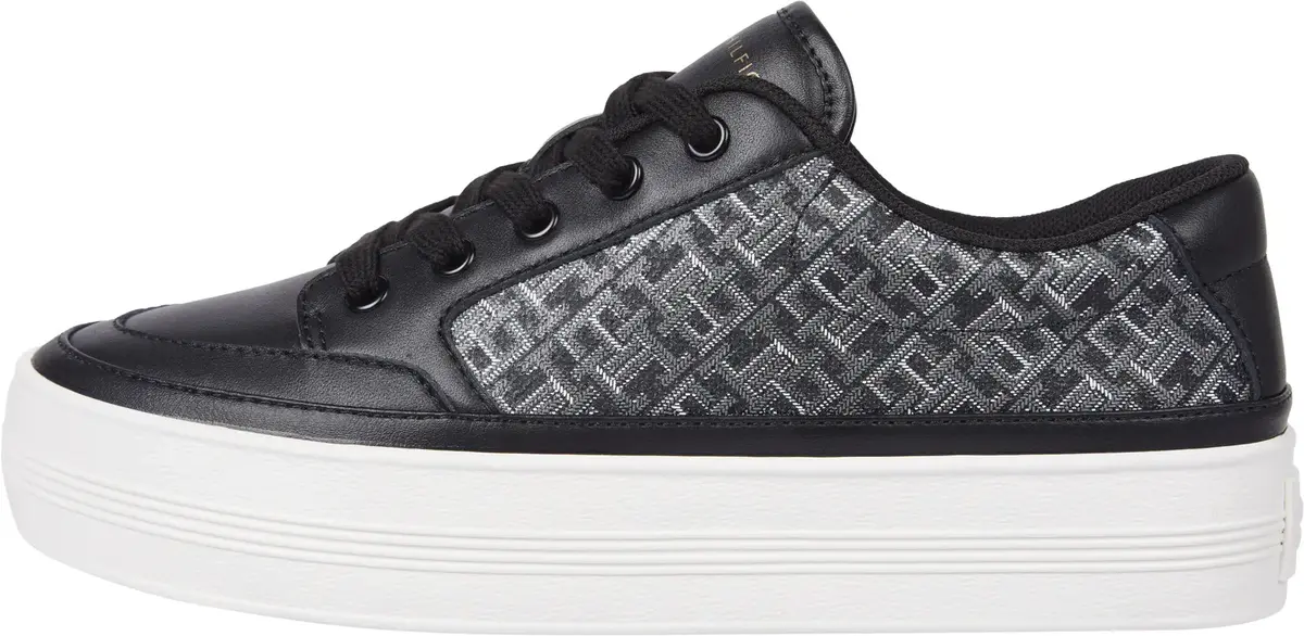 Tommy Hilfiger VULC LEATHER SNEAKER, BDS Siyah Kadın Spor Ayakkabı & Sneaker