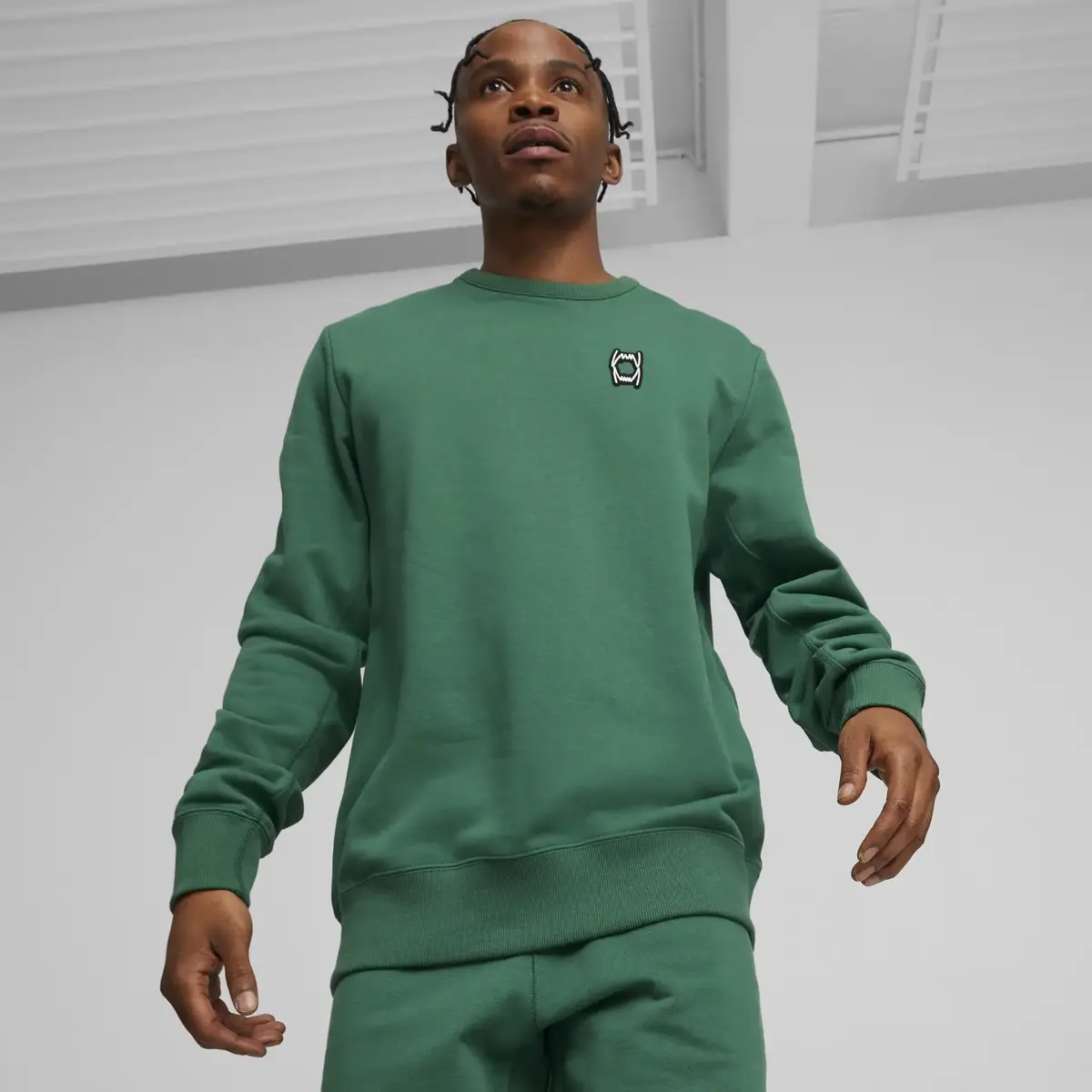 Puma Pivot Crewneck Erkek Yeşil Sweatshirt