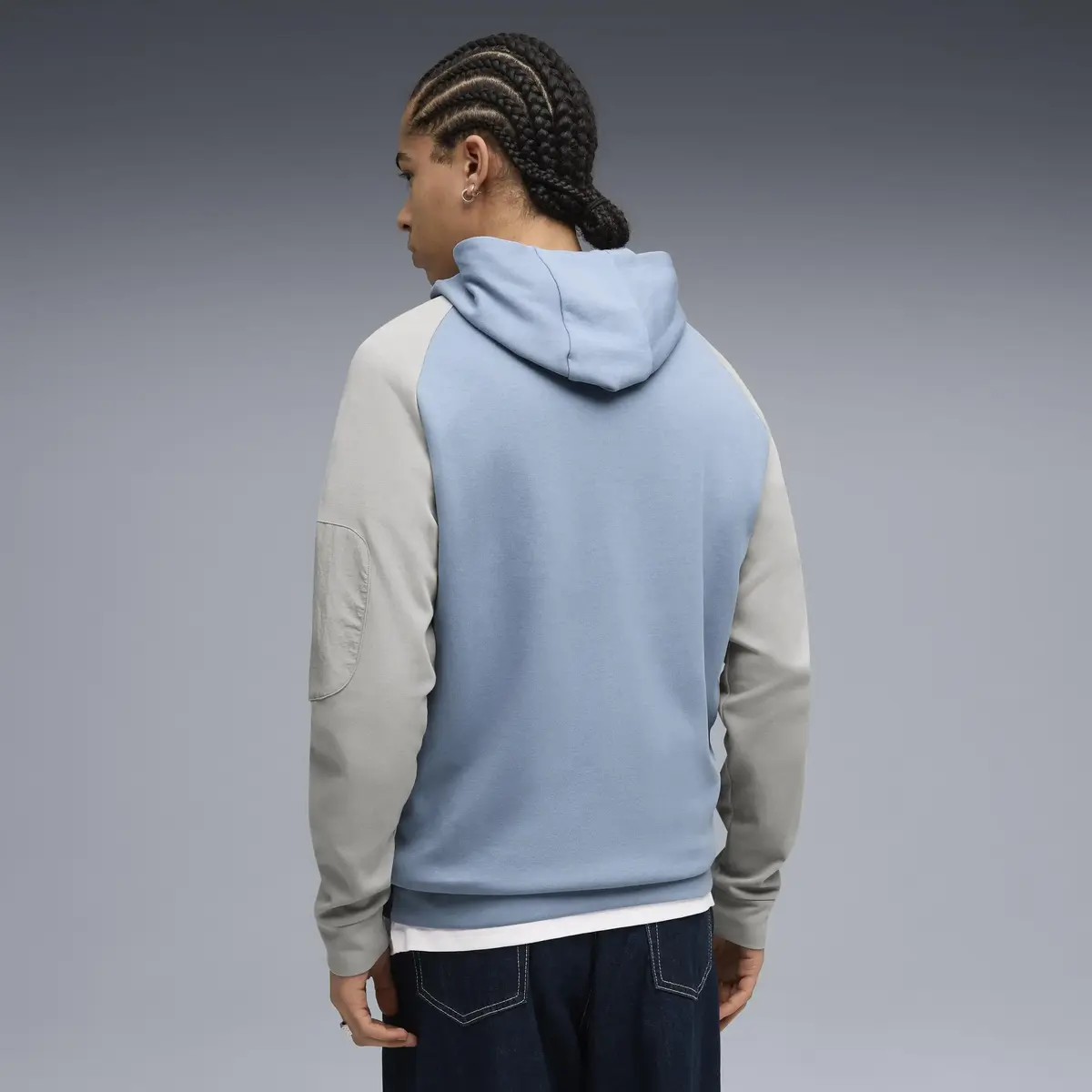 Puma PUMATECH FZ Hoodie Mavi Erkek Fermuarlı Üst