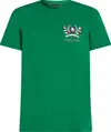 Tommy Hilfiger HILFIGER COLOUR CRES, L4F Yeşil Erkek T-Shirt & Polo