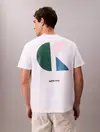 Calvin Klein SS 20S CK BAUHAUS LO, YAA Beyaz Erkek T-Shirt