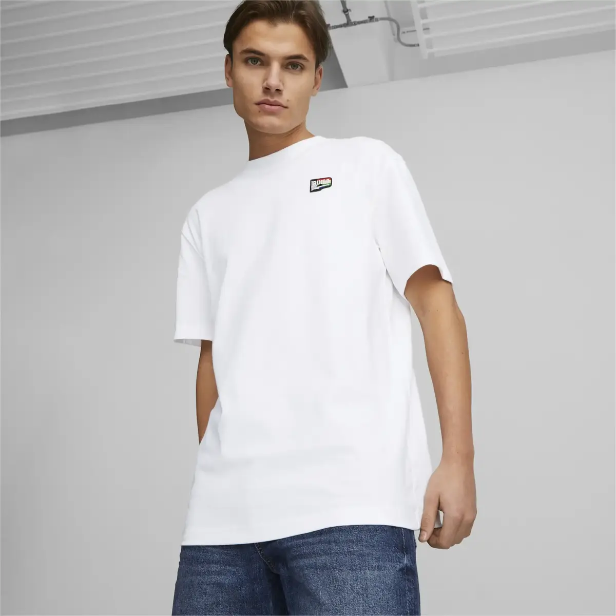 Puma DOWNTOWN PRIDE Tee Beyaz Unisex T-Shirt