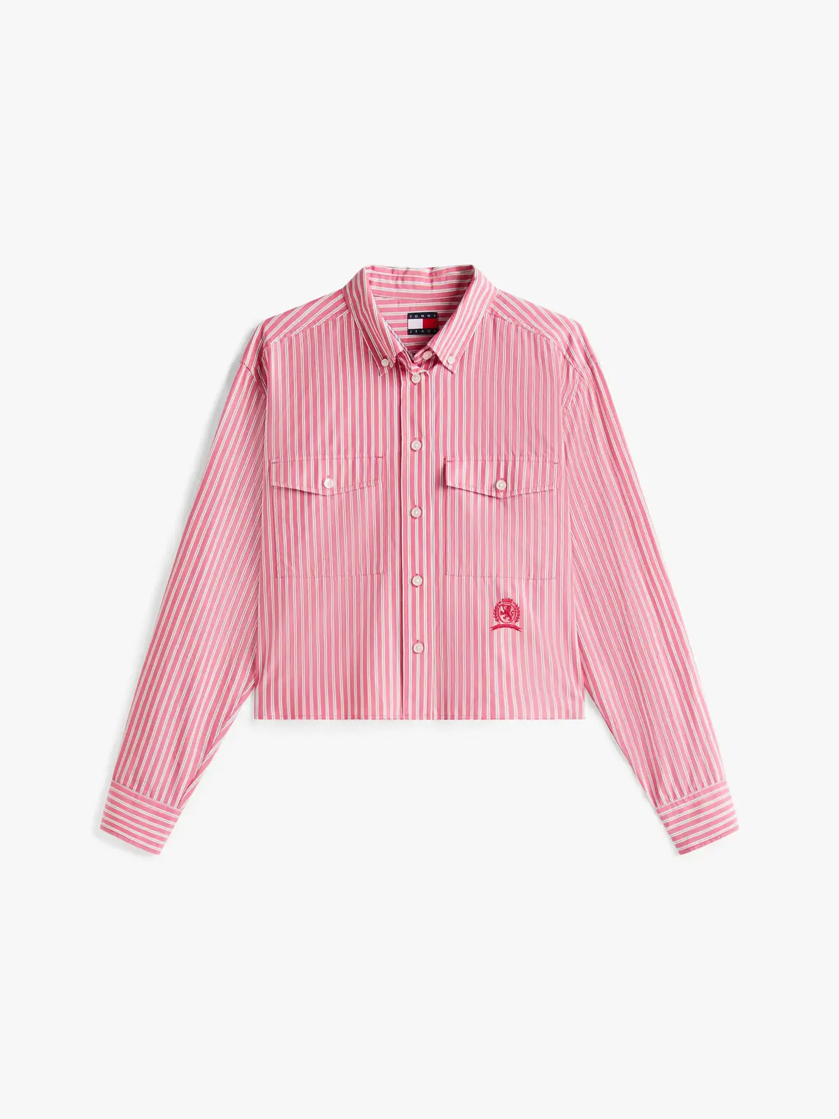 Tommy Hilfiger TJW CROP RLX CREST S, XI5 Pembe Kadın Gömlek