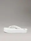 Calvin Klein BEACH SANDAL FLATFOR, 01W Beyaz Kadın Terlik