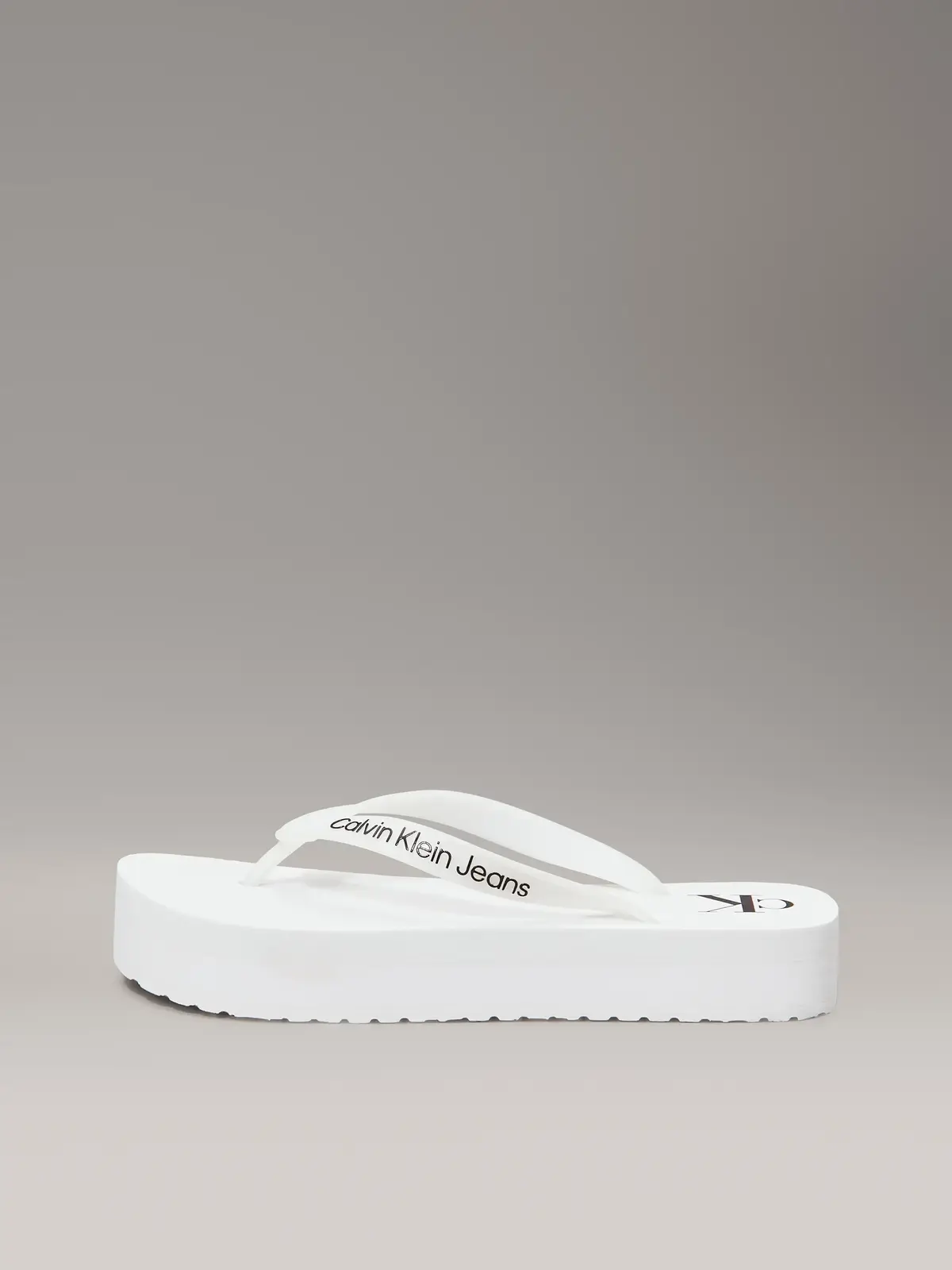 Calvin Klein BEACH SANDAL FLATFOR, 01W Beyaz Kadın Terlik