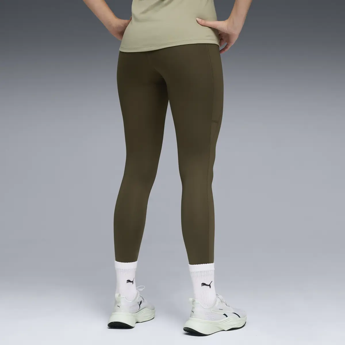 PUMA W TAD ESSENTIAL TIGHT HW 7/8 Yeşil Kadın Tayt