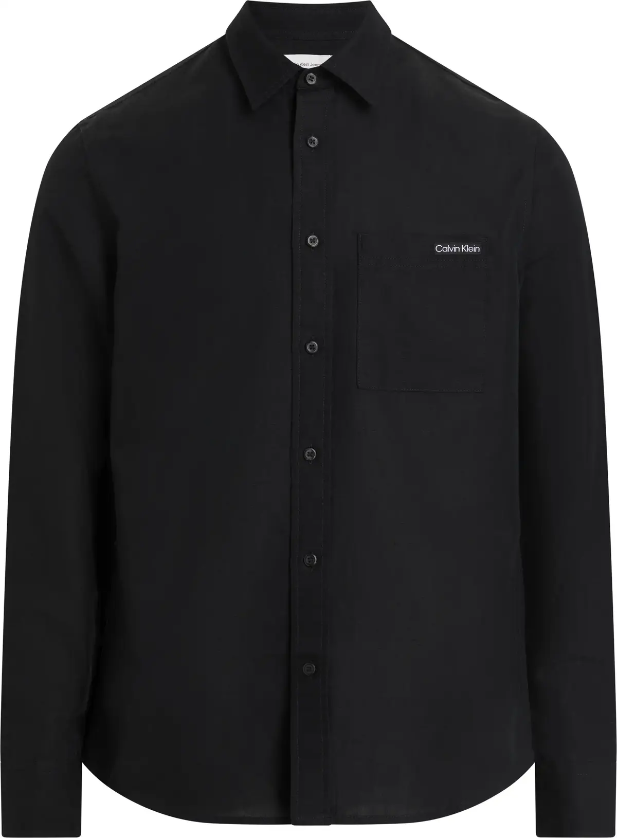 Calvin Klein LINEN COTTON SHIRT, BEH Siyah Erkek Gömlek