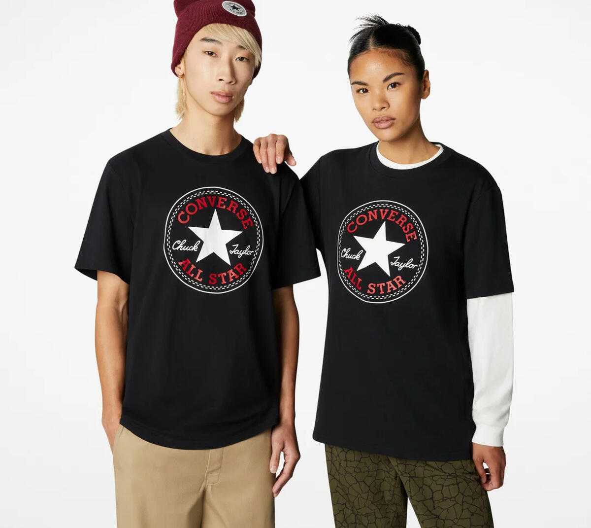 Converse CHUCK PATCH TEE BLACK Siyah Unisex T-Shirt