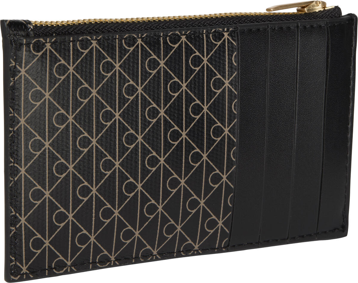 Calvin Klein EMBLEM AOP TOP ZIP CARDCASE Siyah Kadın Cüzdan