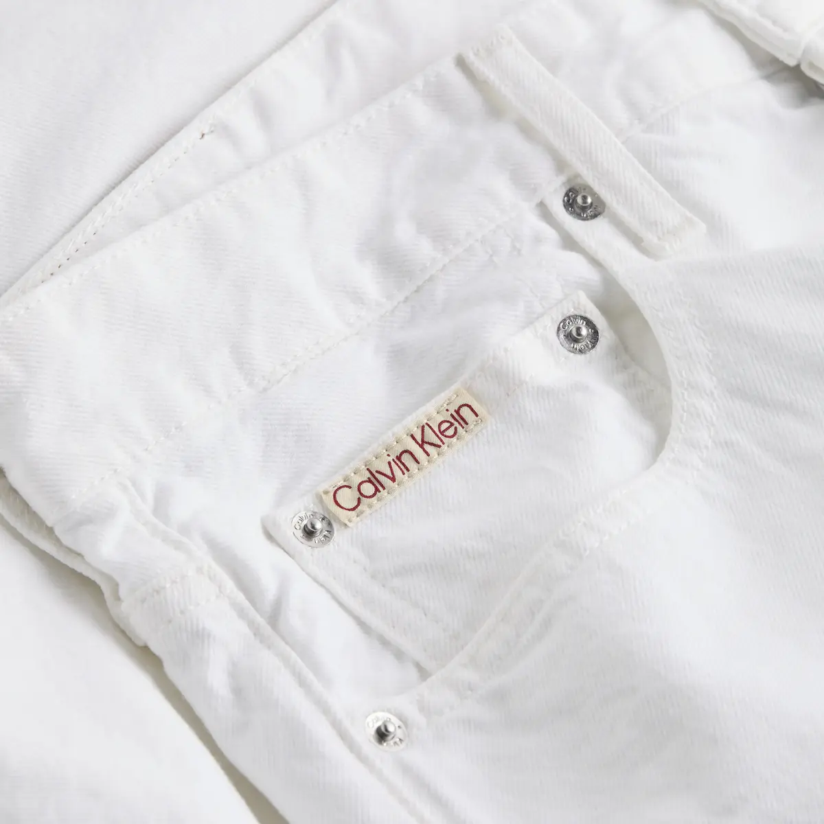 Calvin Klein RELAXED DENIM SHORT, 1AA Beyaz Erkek Şort