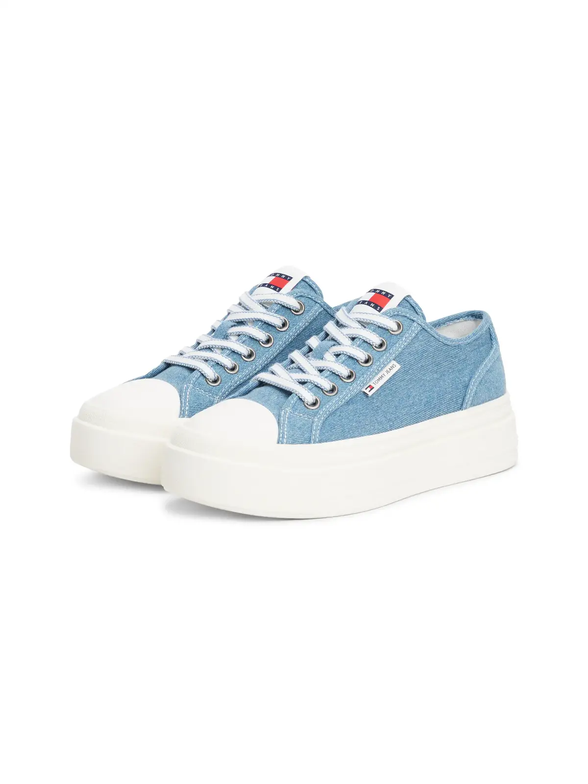 Tommy Hilfiger TJW FOXING FLATFORM Mavi Kadın Spor Ayakkabı & Sneaker