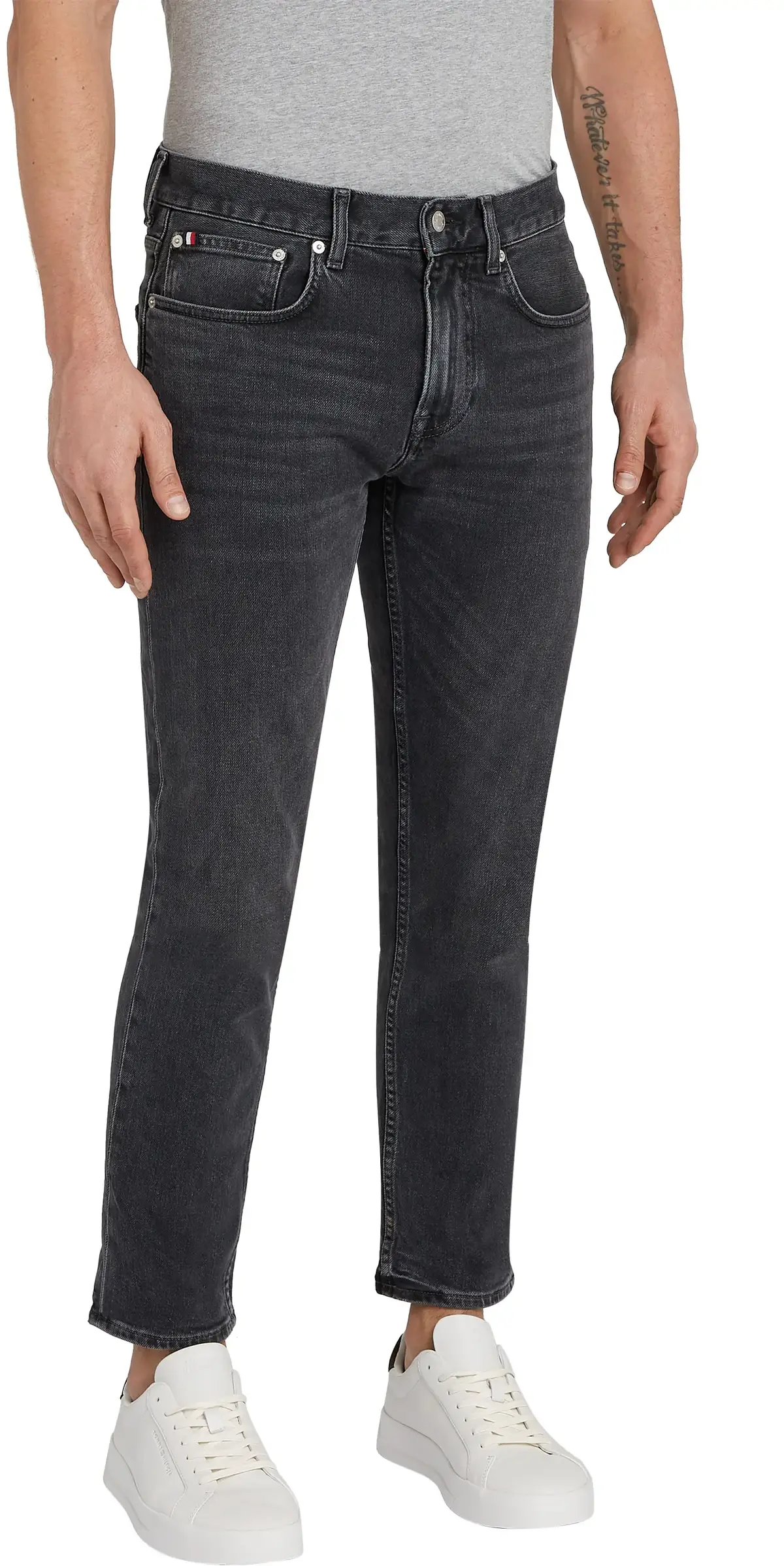 Tommy Hilfiger STRAIGHT DENTON STR, 1B7 Gri Erkek Jean Pantolon