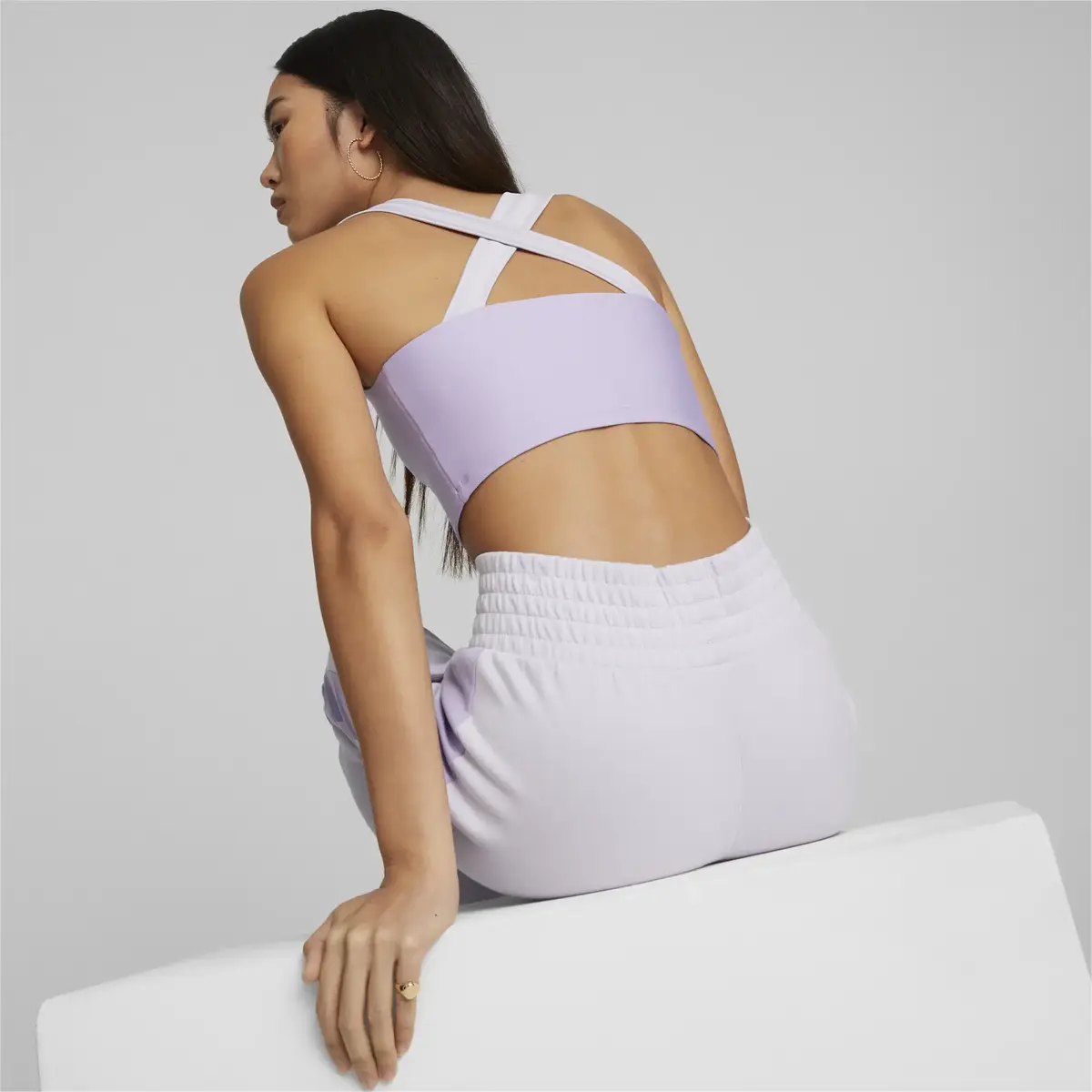 Puma T7 Crop Top Mor Kadın T-Shirt