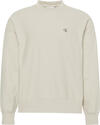 Calvin Klein PREMIUM TERRY MONOGRAM CN SWEATS Beyaz Erkek Sweatshirt