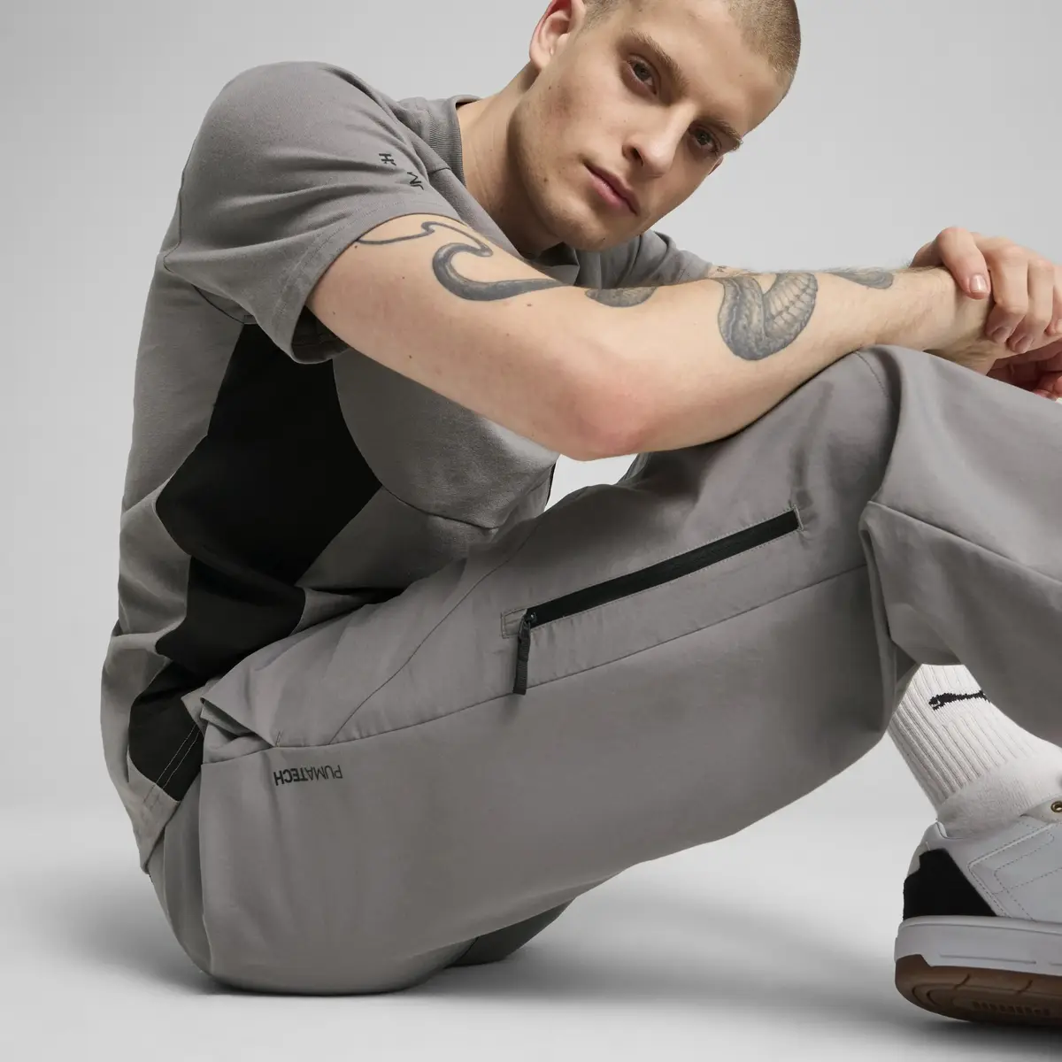 PUMATECH Cargo Woven Pants Gri Erkek Eşofman Altı