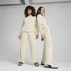 PUMA ESS No.1 Logo Straight Pants Kadın Bej Eşofman Alt