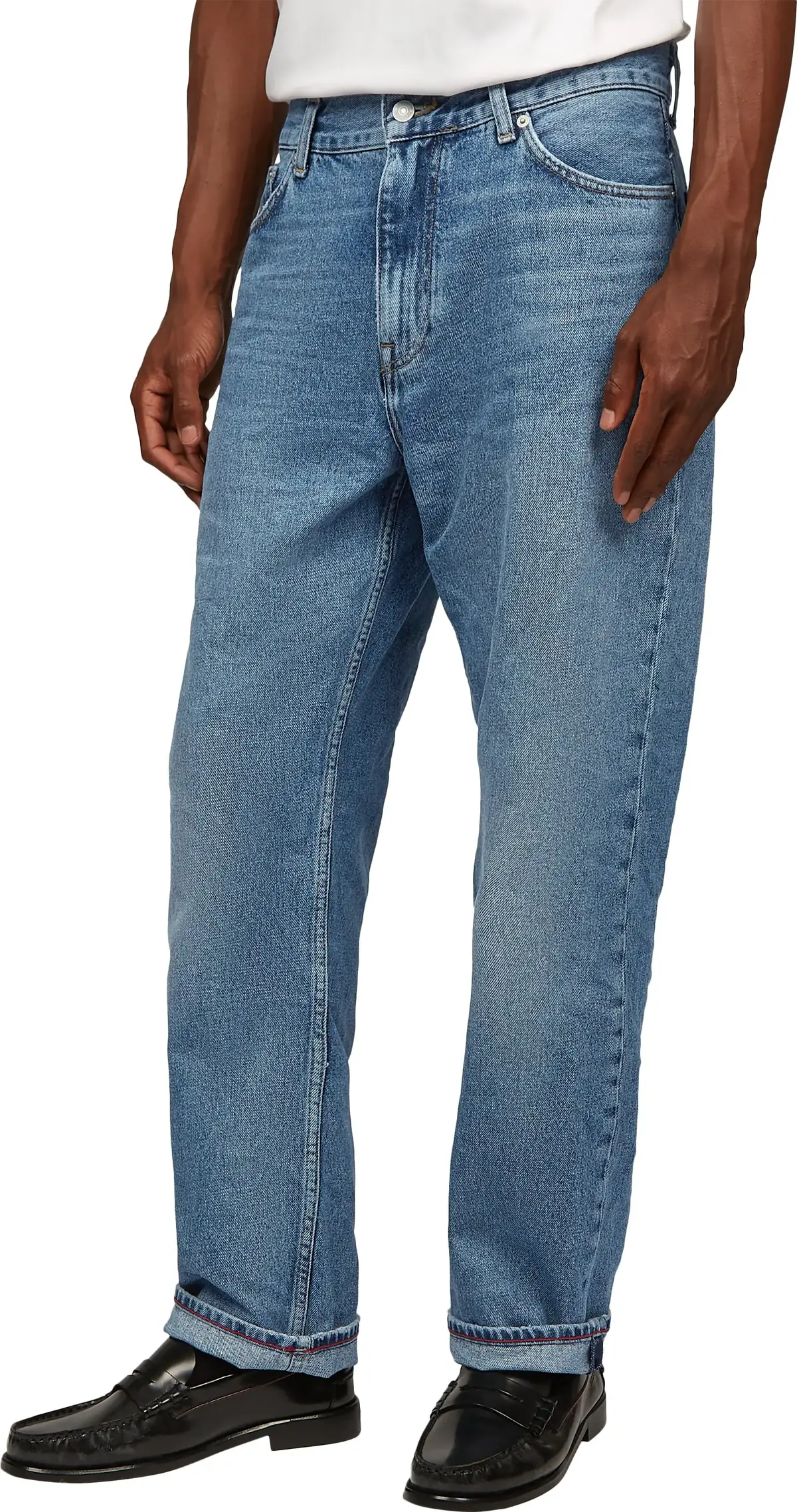 Tommy Hilfiger RELAXED RIVER RGD CA, 1A7 Mavi Erkek Jean Pantolon
