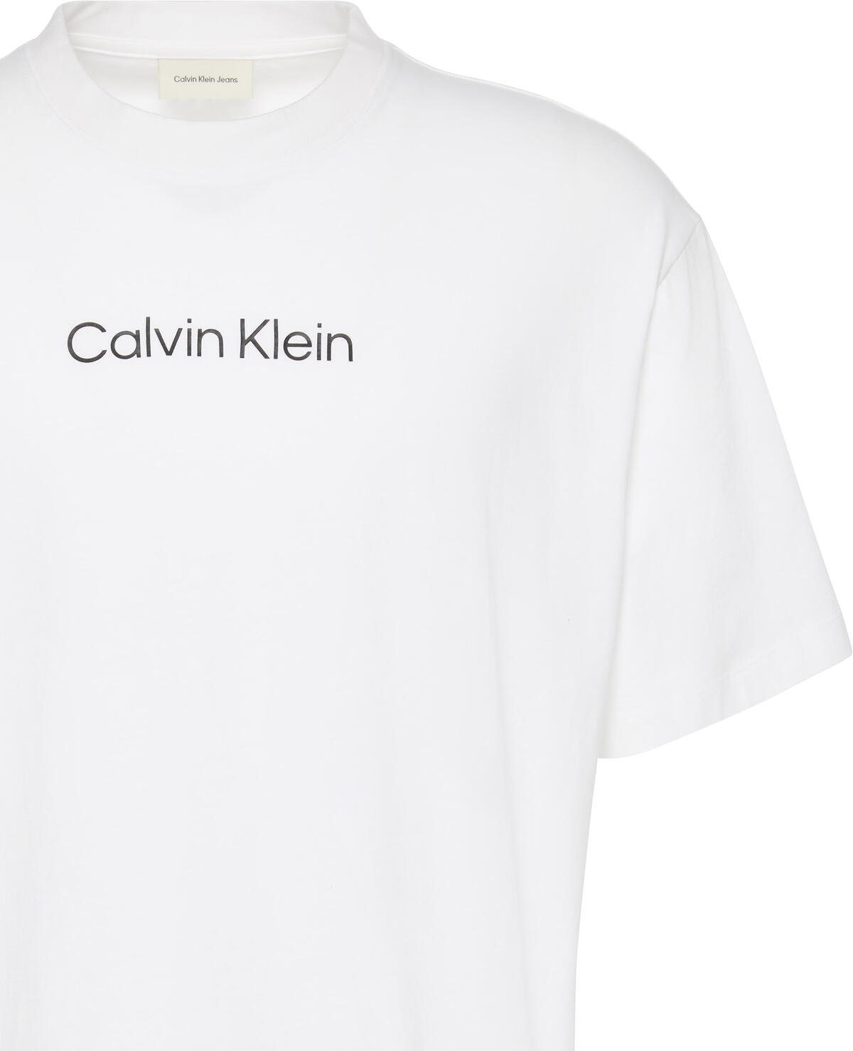 Calvin Klein SS STANDARD LOGO 30S CREWNK TEE Beyaz Erkek T-Shirt