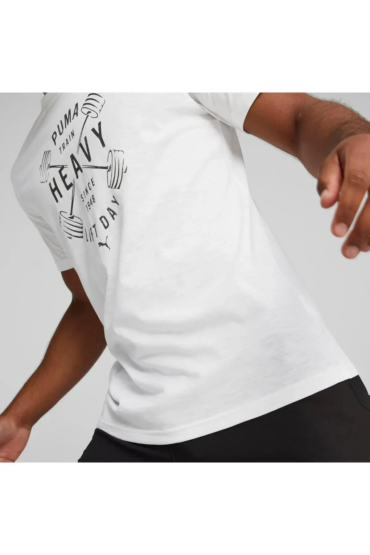 Puma Mens Graphıc Tee Emblem Beyaz Erkek Tişört